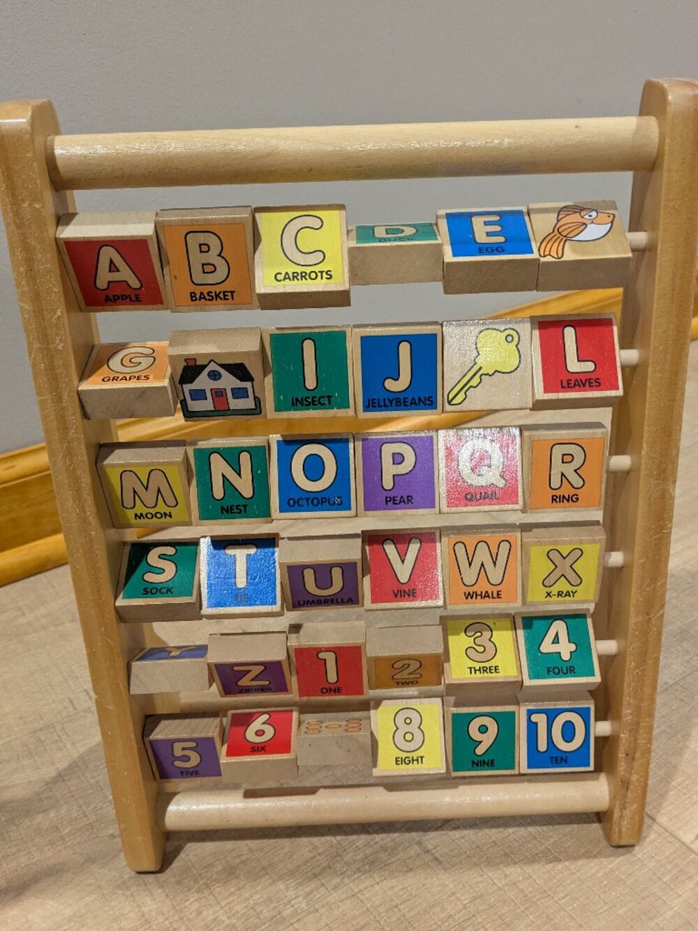 Melissa & Doug Classic ABC-123 Wooden Abacus